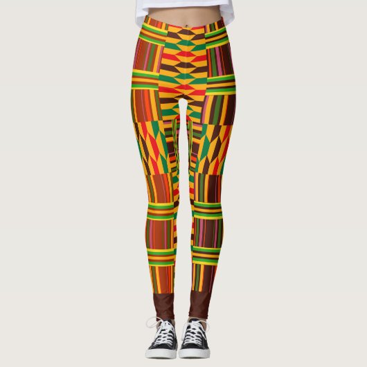 Leggings Kente coloré (Devant)