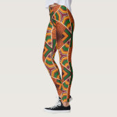 Leggings Kente Géométrie Kwanza Afrocentric (Gauche)