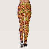 Leggings Kente Motif ethnique - Textile africain dynamique (Dos)