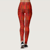 Leggings Kente rouge (Dos)