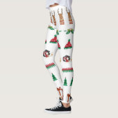 Leggings Kerstboom Santa rendier rood groen (Links)