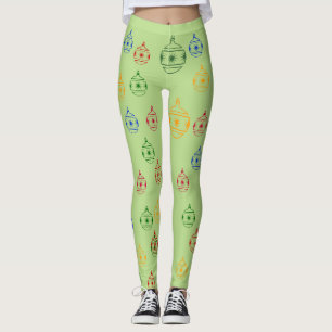 Leggings - kerstboomkleuren