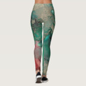 Leggings, kerstlezen en groen ontwerp leggings (Achterkant)