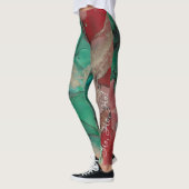 Leggings, kerstlezen en groen ontwerp leggings (Links)