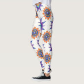Leggings Kettle Bells Floral Mandalas Seamless Pattern (Gauche)