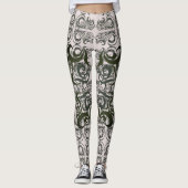 Leggings Khokhloma Muted Seaweed Motif (Devant)