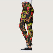 Leggings Khokhloma Russian Berries : Style traditionnel (Gauche)