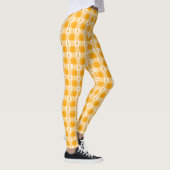 Leggings Kidney Cancer Awareness Plaid Orange Ribbon (Droite)