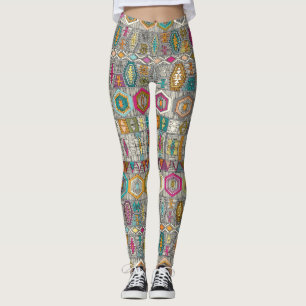 Leggings kilim pembe