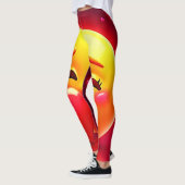 Leggings Kiss Emoji: Love and Hearts Art (Gauche)