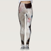 Leggings Kitten blanc vulnérable (Devant)