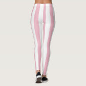 Leggings Kitten Monogramme Rayures verticales roses et blan (Dos)