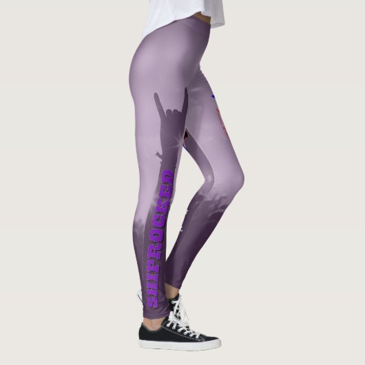 Leggings Klaxons !  Pourpre (Droite)