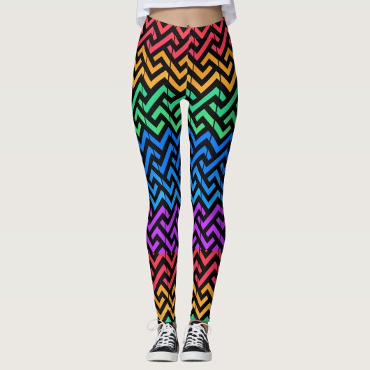 Leggings kleurpatronen mengen (Voorkant)