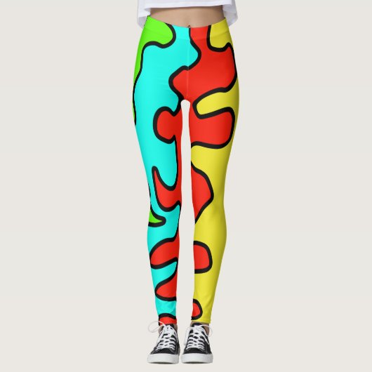 Leggings kleurrijke kunst leuk (Voorkant)