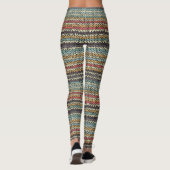 Leggings Knit Chevron Faux Knitted Yarn Cute Couleur (Dos)