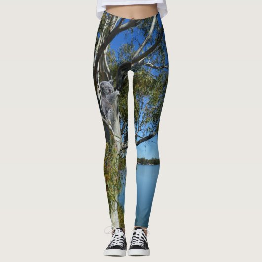 Leggings Koala endormi dans un eucalyptus, (Devant)