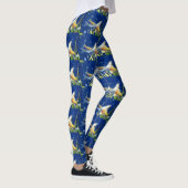 Leggings koi de natation sur le bleu (Droite)