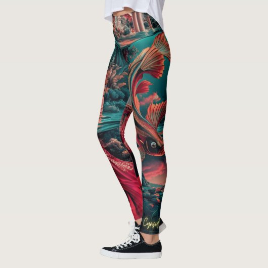 Leggings Koi et la femme (Gauche)