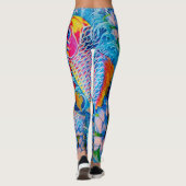 Leggings Koi et lis dans l'eau (Dos)