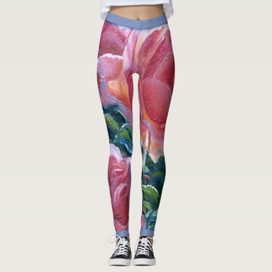 leggings "koraalRozen" (Voorkant)