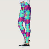 Leggings kosmische Neon Palm Trees Pattern (Links)