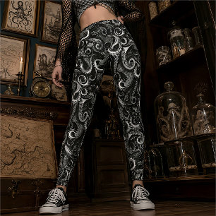 Leggings Kraken Sorcière des Mers Gothique Curiosité Natu