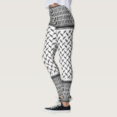 Leggings Kuffiya en Jordanie noir et blanc (Gauche)