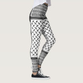Leggings Kuffiya en Jordanie noir et blanc (Droite)