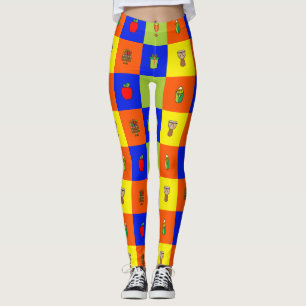 leggings kwanzaa colorblock