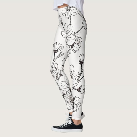 Leggings La beauté délicate des fleurs de cerisiers (Gauche)