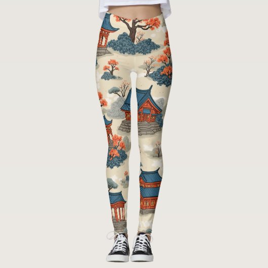 Leggings La beauté des palais coréens (Devant)