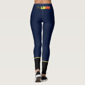 Leggings La Belgique barre le drapeau (Dos)