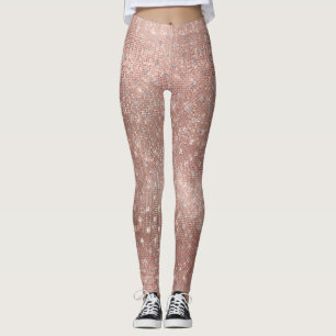 Leggings La brosse d'argent de parties scintillantes