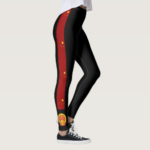 Leggings La Chine barre le drapeau