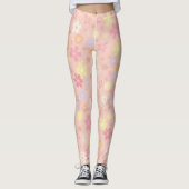 Leggings La combinaison de rose et de fleurs est belle. (Devant)