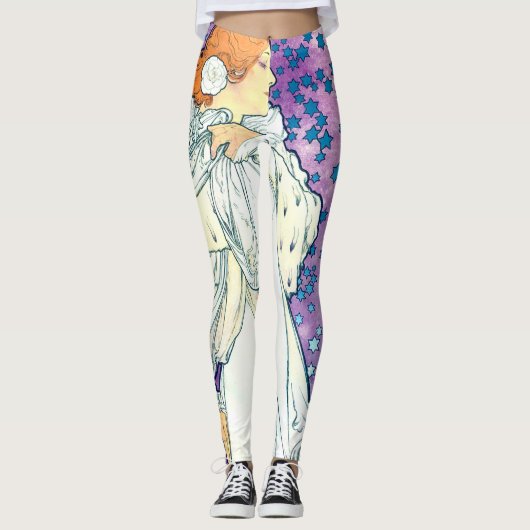Leggings La Dame des Camelias, Alphonse Mucha (Devant)