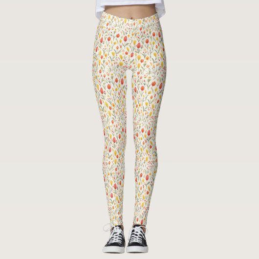 Leggings La diversité florale est le chef-d’oeuvre de la na (Devant)