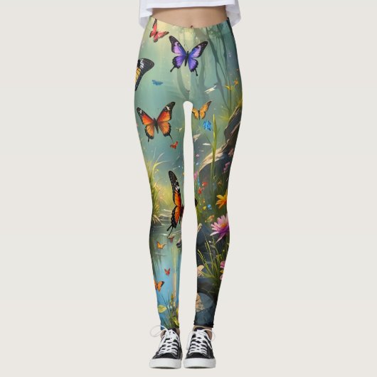 Leggings La faune des papillons (Devant)