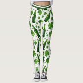 Leggings La Fête de la Saint-Patrick Shamrock & Schláinte (Devant)