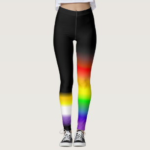 Leggings La fierté gaie nonbinary asymétrique d'arc-en-ci