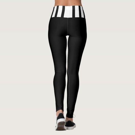 Leggings La forme physique en noir et blanc - DO-IT-YOURSEL (Dos)