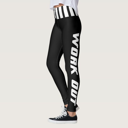 Leggings La forme physique en noir et blanc - DO-IT-YOURSEL (Gauche)