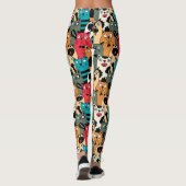 Leggings La foule des chats (Dos)