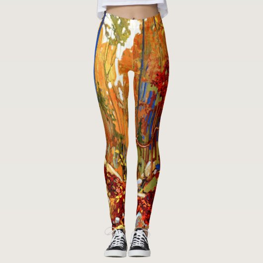Leggings La Garlande d'automne, les couleurs de l'automne (Devant)