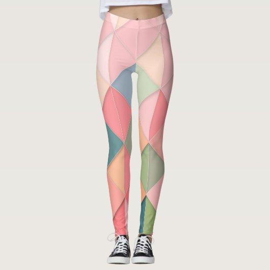 Leggings la géométrie colorée de guêtres (Devant)
