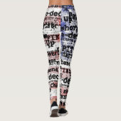 Leggings La gloire du baseball | Mots du drapeau américain (Dos)