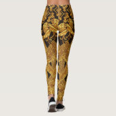 Leggings la Gorgone Méduse dorée avec arabesques (Dos)