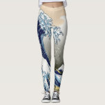 Leggings La Grande Vague Au Large De Kanagawa<br><div class="desc">Art japonais vintage La Grande Vague au large de Kanagawa ou la vague .. oeuvre d'art étonnante dans le style ukiyo-e par un grand maître Katsushika Hokusai .. art vintage sur les produits modernes imprimé complet leggings de Ricaso</div>