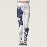 Leggings La grande vague outre de Kanagawa (神奈川沖浪裏)<br><div class="desc">La grande vague outre de Kanagawa (神奈川沖浪裏), est une copie de bois de graveur par l'artiste japonais Katsushika Hokusai (葛飾北斎).
Veuillez visiter mon magasin pour une conception plus intéressante et plus de => bien choisi zazzle.com/iwheels de couleur</div>
